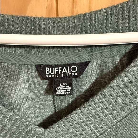 Buffalo David Bitton Women's Teal V-Neck Sweater - Picture 2 of 5